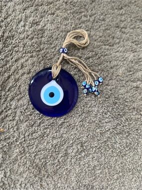 Blue Glass Evil Eye Hanging Charm